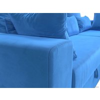 Угловой диван Mebelico Майами 15 114914 (правый, велюр, голубой)