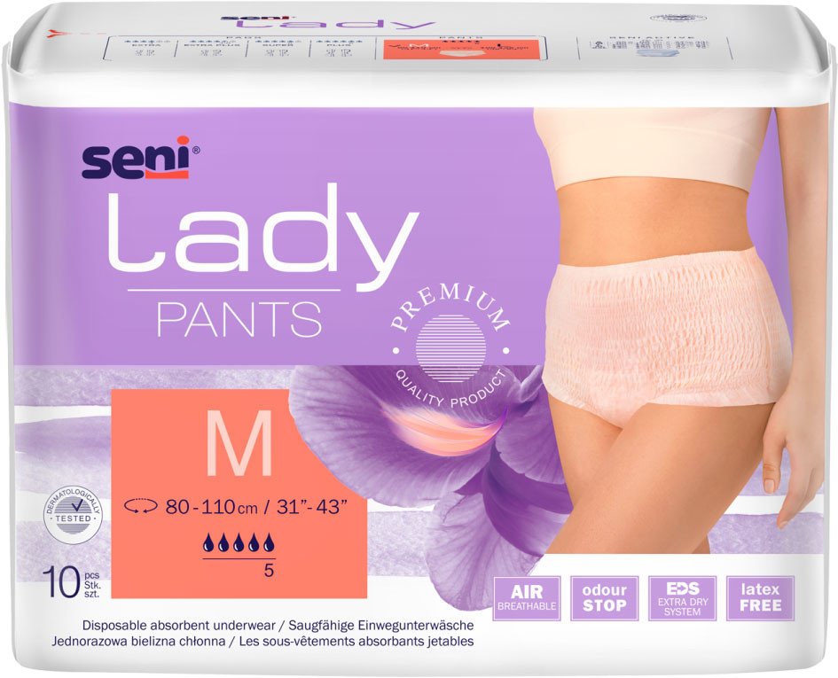 

Трусы-подгузники для взрослых Seni Lady Pants Medium (10 шт)
