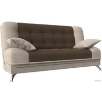 Диван Лига диванов Анна 110687 (рогожка, коричневый/бежевый)