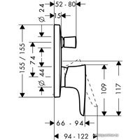 Смеситель Hansgrohe PuraVida 15447400 (хром/белый)