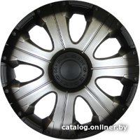 Набор колпаков на диски АКС – авто Расинг+ 16 56097 (серебристый/черный)