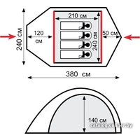 Треккинговая палатка TRAMP Stalker 4