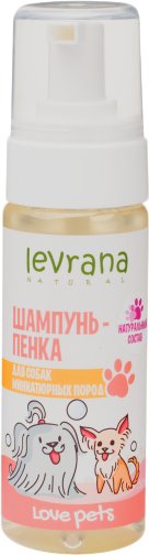 

Шампунь Levrana Love Pets пенка для собак миниатюрных пород (150 мл)