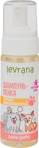 

Шампунь Levrana Love Pets пенка для собак миниатюрных пород (150 мл)