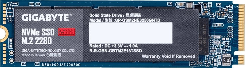 

SSD Gigabyte NVMe 256GB GP-GSM2NE3256GNTD