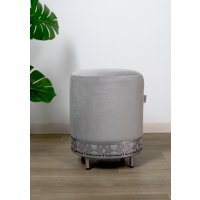 Пуфик Sheffilton SHT-B20-1 (серое облако/хром лак)