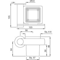 Стакан для зубной щетки и пасты Artize Onyx ONY-CHR-59741