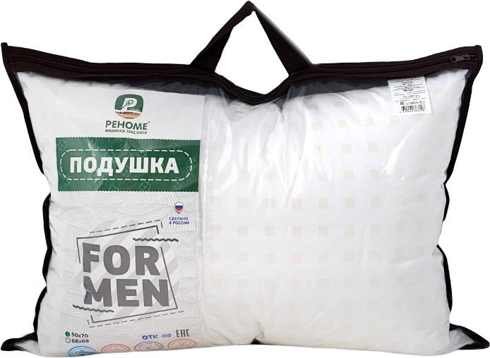 Спальная подушка Реноме For Men 50x70 14/131 (заменитель лебяжьего пуха тик)