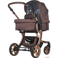 Универсальная коляска Aimile Original New (2 в 1, шоколадный, золотистая рама)