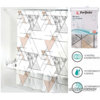 Шторка-занавеска для ванны Perfecto Linea Secret 36-118002 (мраморный узор)