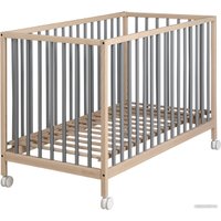 Классическая детская кроватка Micuna Mountain 60x120 (natural wax/dark grey)