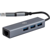 USB-хаб Digma DHUB-LAN-4port