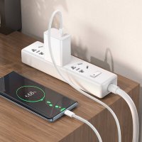 Кабель Borofone BX104 USB Type-C - USB Type-C (1 м, белый)