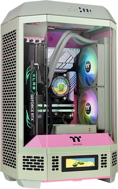 

Корпус Thermaltake The Tower 300 Matcha Plum CA-1Y4-00SJWN-00