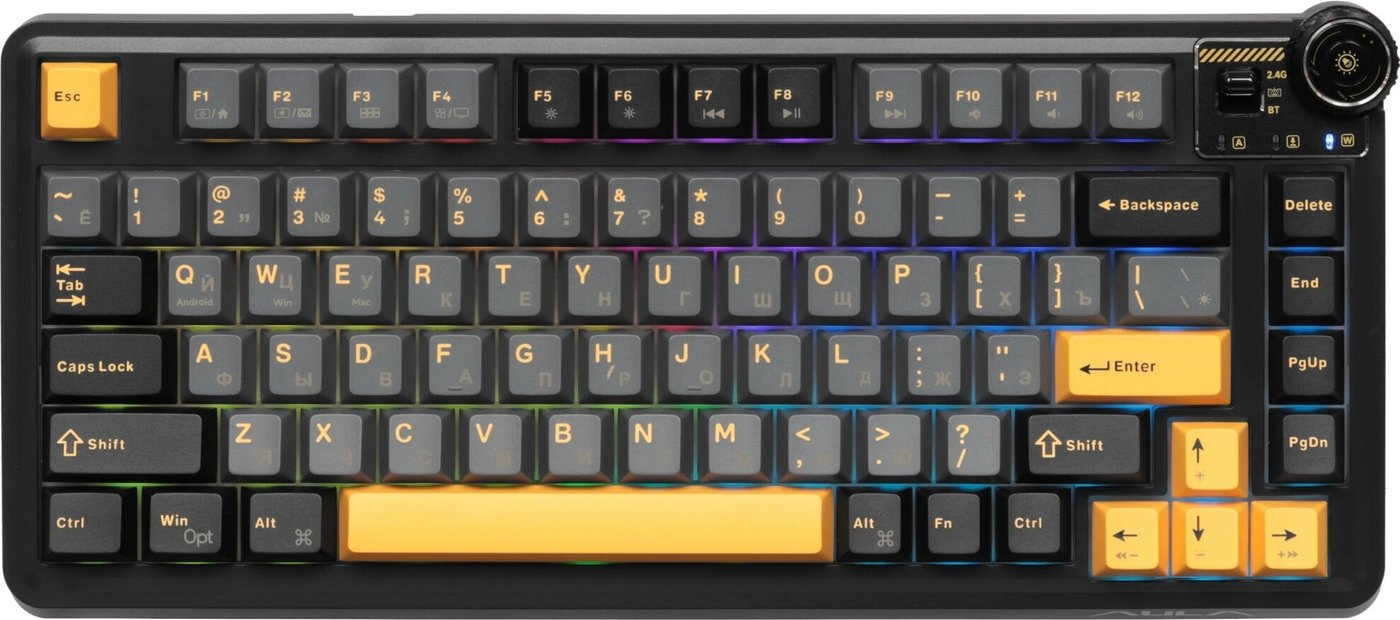 

Клавиатура AULA AU75 (черный/темно-синий/оранжевый, Leobog Star Vector)