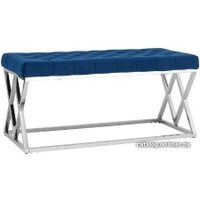 Банкетка Stool Group Инсигния (вельвет синий/серебро)