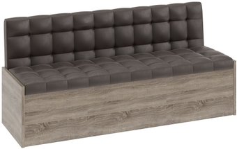 Диван Трия Форест (дуб сонома трюфель/кожзам коричневый)