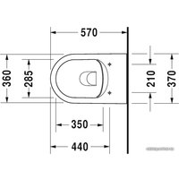 Унитаз подвесной Duravit ME by Starck 45290900A1
