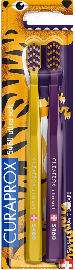 

Набор зубных щеток Curaprox Duo Tiger 2022 ultrasoft d 0.10 мм (2 шт)