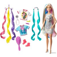 Кукла Barbie Мода Радужные волосы GHN04