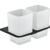 Набор стаканов для зубной щетки и пасты Grocenberg AC0056 (черный матовый)
