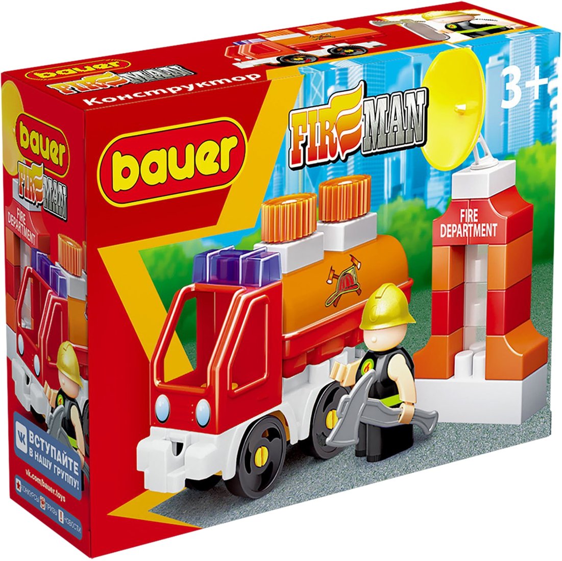 

Конструктор Bauer Fireman 738 Пожарная машина с цистерной