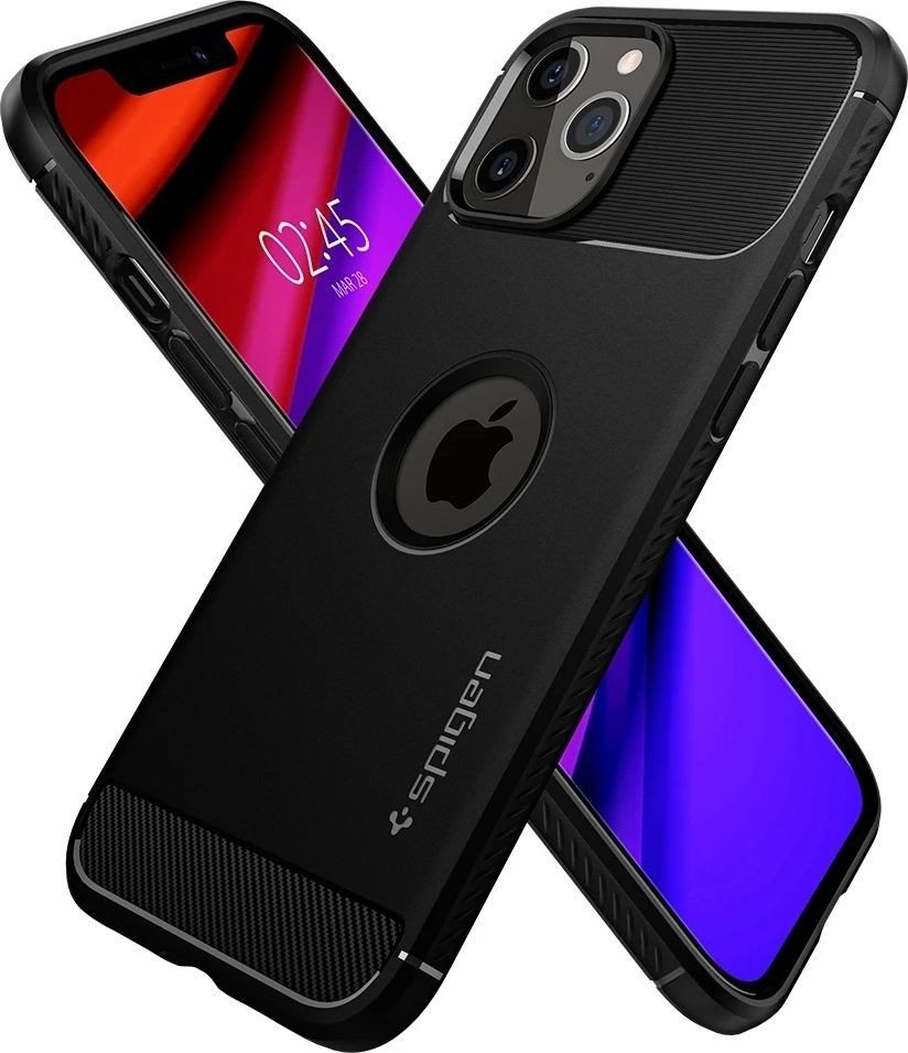 

Чехол для телефона Spigen Rugged Armor для iPhone 12/iPhone 12 Pro ACS01700 (черный)
