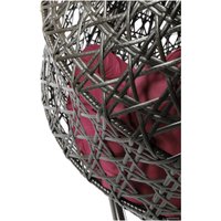 Подвесное кресло M-Group Для двоих Люкс 11510202 (коричневый ротанг/бордовая подушка)