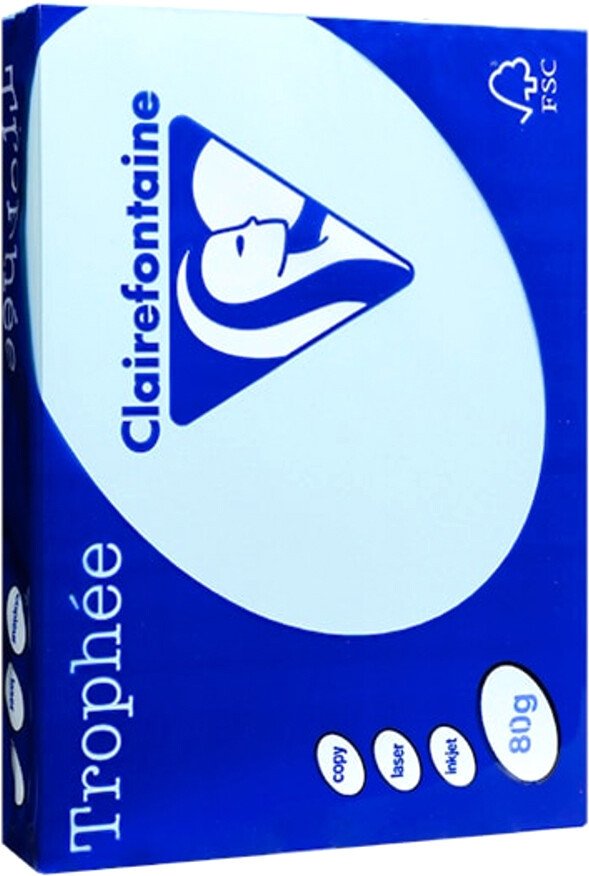 

Офисная бумага Clairefontaine Trophee A4 80 г/кв.м 500 л 1798C (голубой)