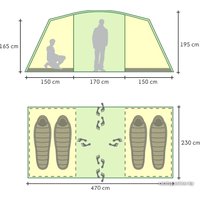 Кемпинговая палатка GOLDEN SHARK LUX 4