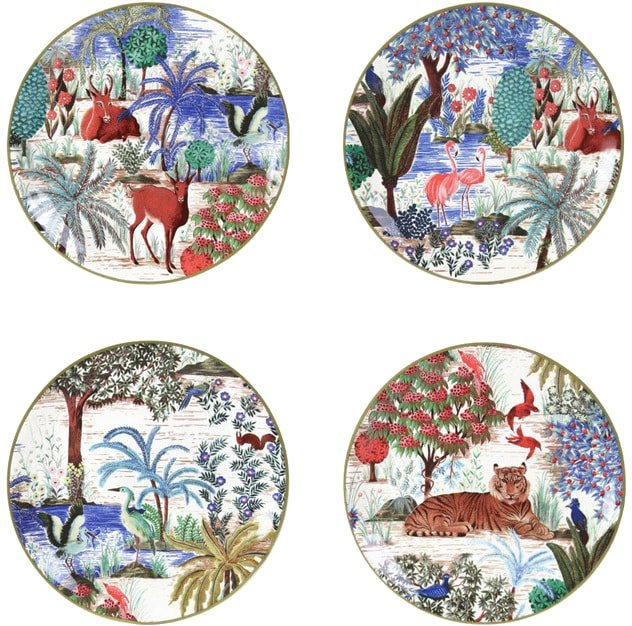 Набор десертных тарелок Gien Le Jardin Du Palais 1853B4BX01