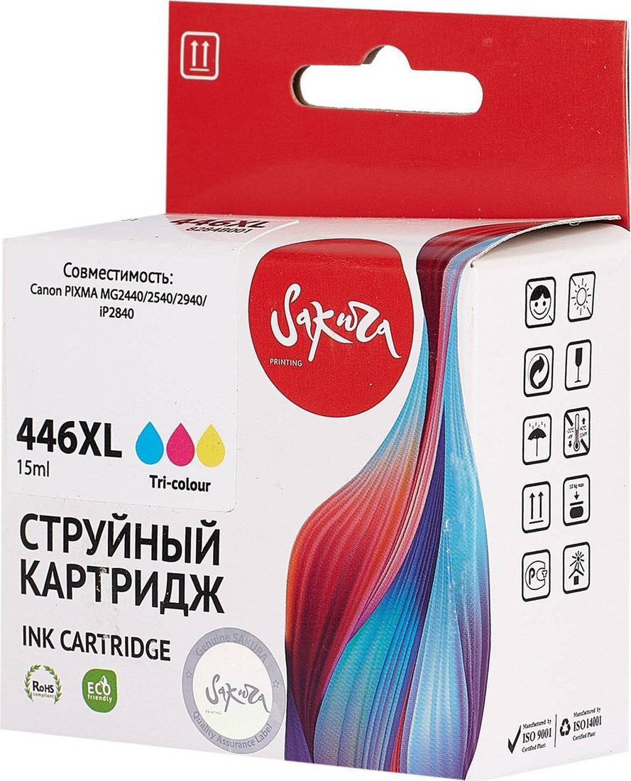 

Картридж Sakura Printing SI8284B001 (аналог Canon 446XL Color)