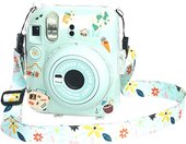 для Fujifilm Instax Mini 12 с ремешком (зеленый)