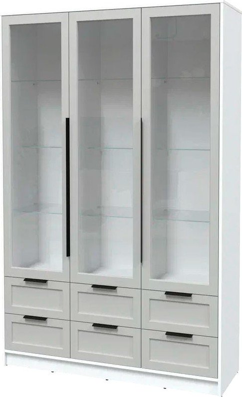 

Шкаф-витрина Интерлиния Концепт Тренд КТ-ШВ3 (белый платинум/грей)