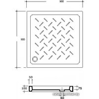 Душевой поддон RGW CR B 19170199-04 90x90