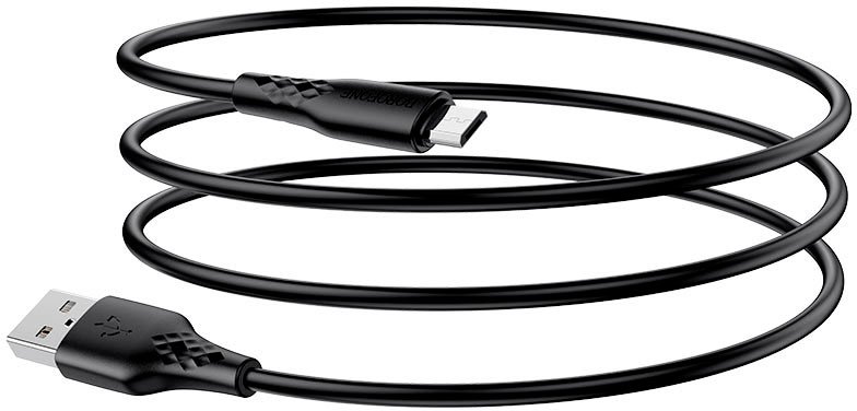 

Кабель Borofone BX48 USB Type-A - microUSB (1 м, черный)