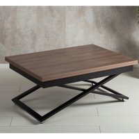 Стол-трансформер Levmar Apollo D69/S53 (дуб шамони темный/черные опоры)