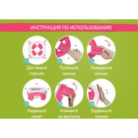 Дорожный горшок Roxy Kids HandyPotty 3 в 1 HP-255FG (фуксия/серый)