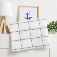 Плед Экономь и Я Клетка 9849865 (150x180, белый) в Орше