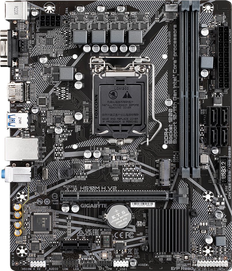 Материнская плата Gigabyte H510M H V2 (rev. 1.0)