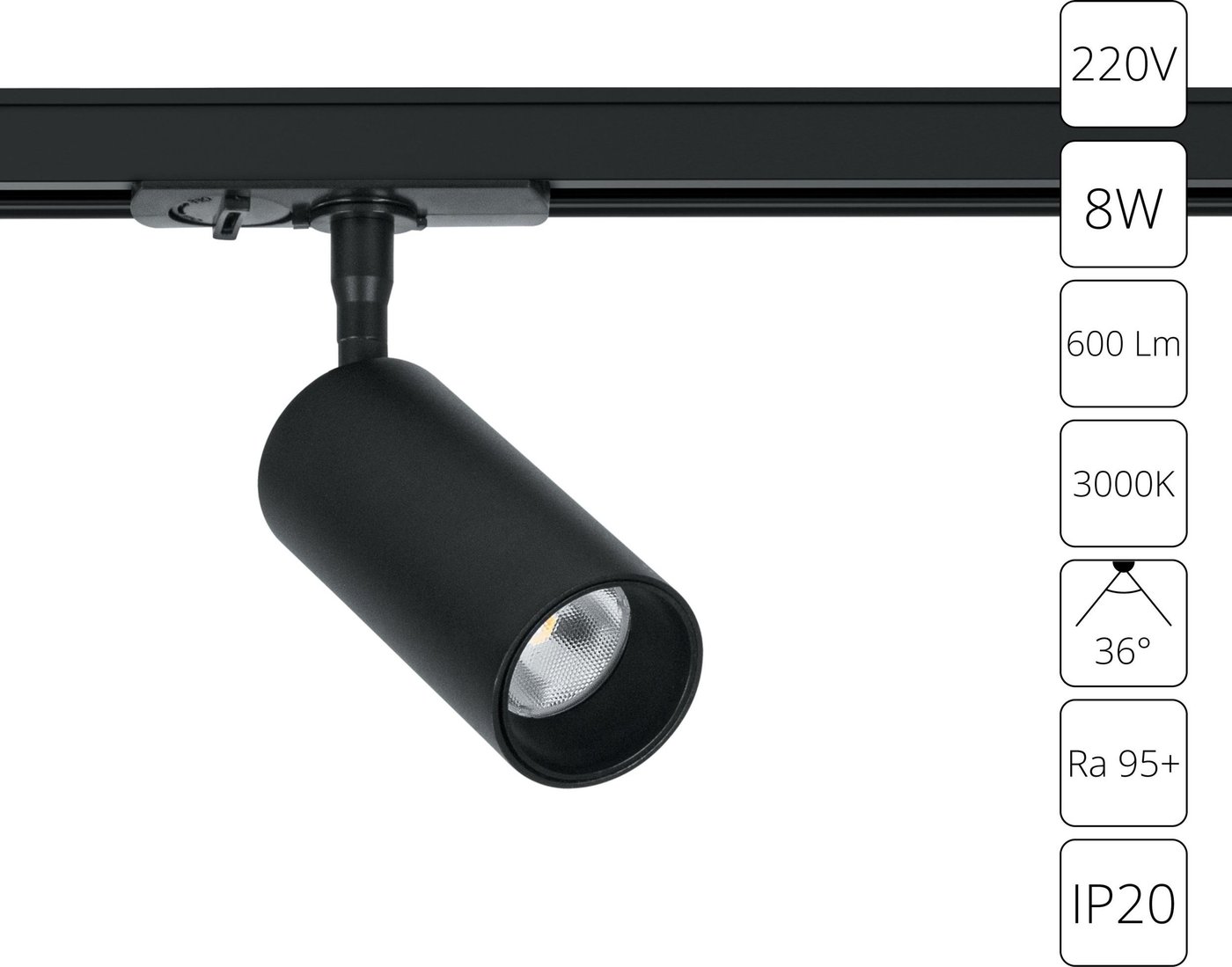 

Трековый светильник Arte Lamp Aero A1335PL-1BK