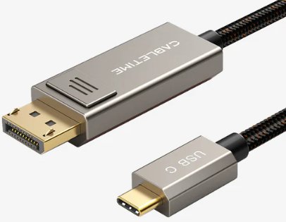 

Кабель Cabletime USB Type-C - DisplayPort 1.4 (2 м, черный)