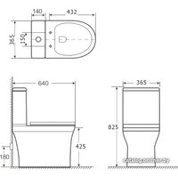 Унитаз напольный Aquanet Rimless Logic-C CL-12339 (без бачка)