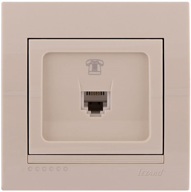 

Розетка телефонная Lezard Deriy 702-0303-137 (кремовый)