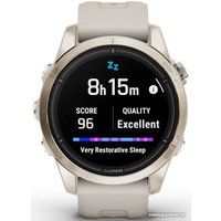 Умные часы Garmin Epix Pro Gen 2 Sapphire 42 мм (мягкое золото/песок)