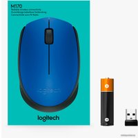 Мышь Logitech M171 (синий/черный)