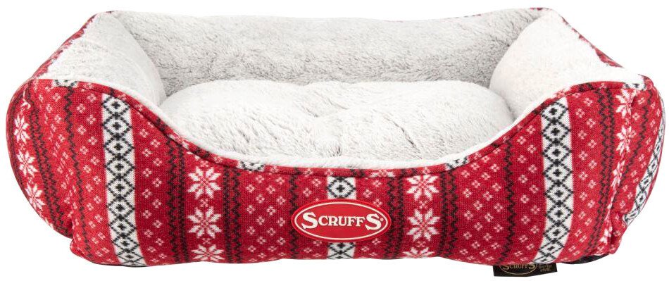 

Лежак Scruffs Santa Paws 939335 (белый/красный)