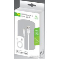 Кабель GP CB13WE-2B1 USB Type-A - Lightning (1 м, белый)