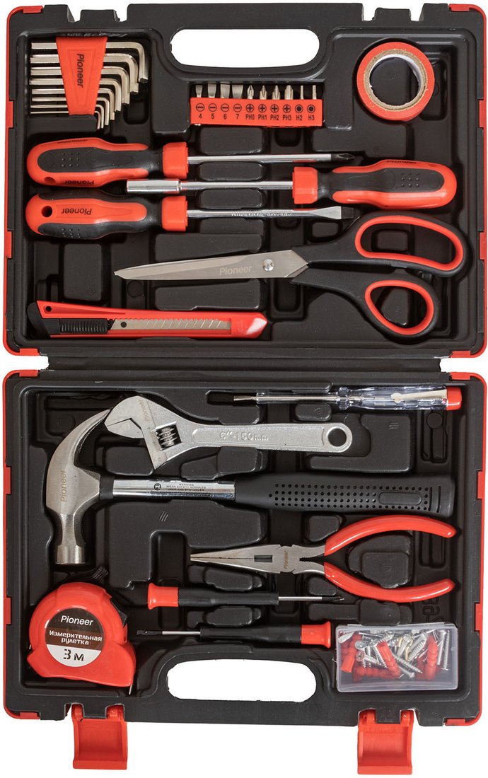

Набор домашнего мастера Pioneer Tools TSH-112-01 (112 предметов)
