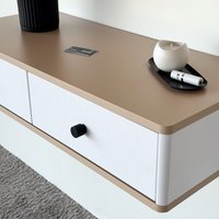 Туалетный столик без зеркала Shtabe Royal 5310 эко (макиато/р.черная)